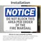 Signmission Do Not Block This Area Per Order Of The, 7 in W x Rectangle, Vinyl Decal OS-2PACK-NS-D-57-L-11085 - alternate 4